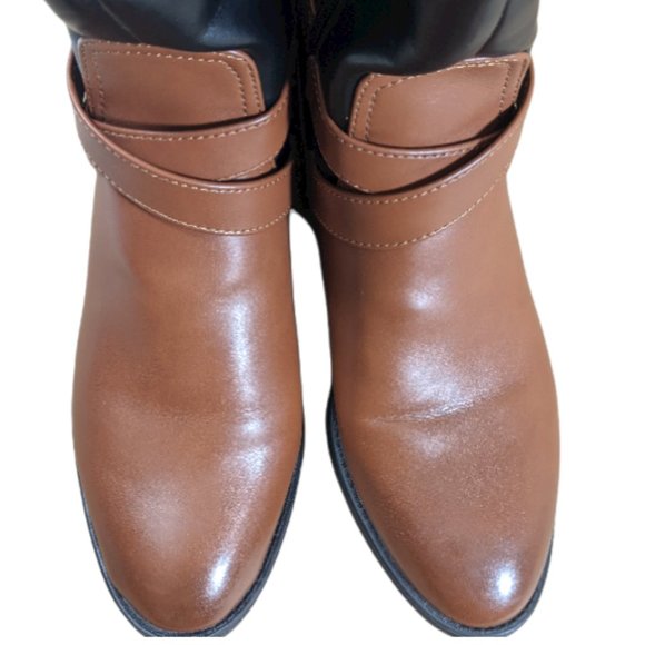 Women's Circus by Sam Edelman Parker Riding Boot in Black & Saddle Brown - 8.5 - Picture 8 of 16